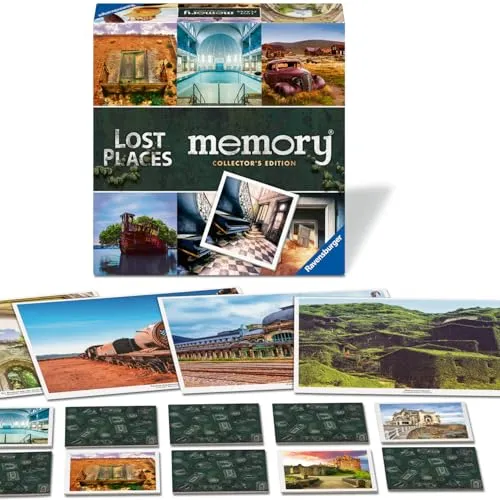 Ravensburger 23499 Collector's Memory® Lost Places - Das weltbekannte Gedächtnisspiel, das 2 bis 8 Spieler ab 6 Jahren an einige der schönsten Lost Places Dieser Welt führt