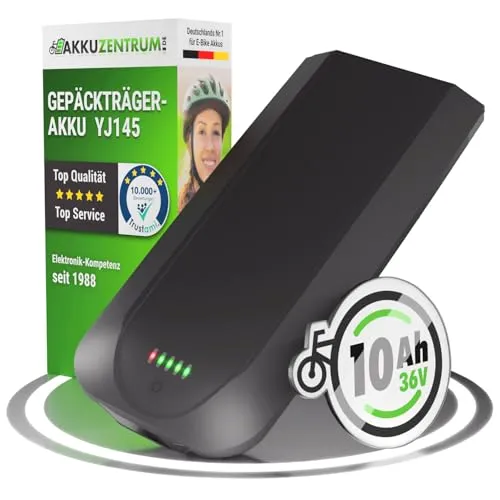 Maratron Gepäckträgerakku YJ145 - 36V 10,4Ah (374Wh) für E-Bikes von Telefunken, Zündapp und anderen Marken