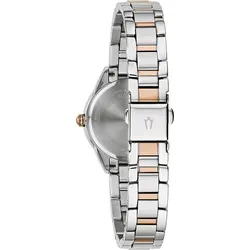 Bulova Herren Analog Automatik Uhr 98P200 - Armbanduhren für Herren mit elegantem Edelstahlarmband und Diamanten besetztem Perlmutt-Ziffernblatt, ideal für stilbewusste Männer.