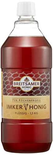 Sonnland Breitsamer Imkerhonig Flüssig (1,5 kg) - Sportnahrung: Natürlich flüssiger Imkerhonig aus regionaler Produktion, ideal zur Stärkung des Immunsystems und als gesunde Süßalternative.