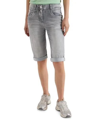 Cecil Damen Straight Leg Jeansshorts im Slim Fit von CECIL
