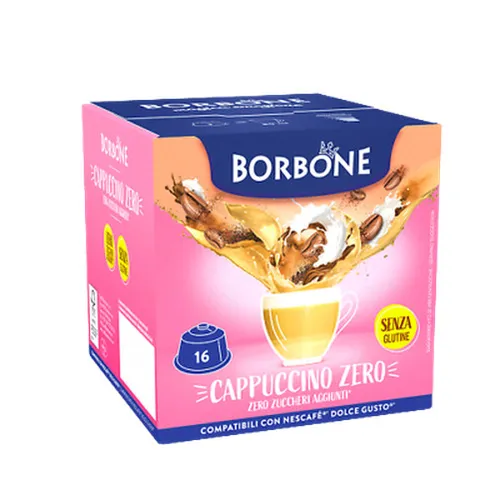 CAPPUCCINO ZERO CAFFÈ BORBONE - 16 DOLCE GUSTO KOMPATIBLE KAPSELN 12g