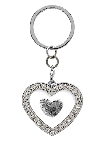 Deknudt Frames S59NB5-.0X.0 Schlüsselanhänger mit Bild, Herzform, Schmucksteine, 14 x 10 x 0,5 cm