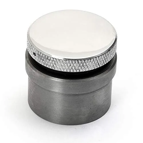 Tankdeckel zum Einschweissen für Motorräder, Stahlring mit Gewinde, Aluminiumdeckel poliert, belüftet von DOCK66 Motorcycle Parts