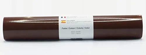 Selbstklebende Plotterfolie Vinylfolie 30,5 cm x 3 m glänzend 39 Farben zur Auswahl, Farbe:145 Braun