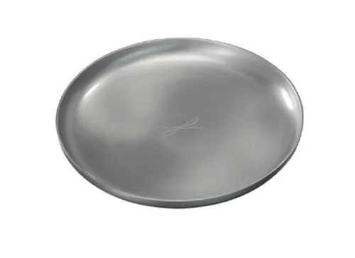 Kerzenteller, Dekoteller, Rund, in Silber, Ø 12 cm, aus Aluminium satiniert, NEU