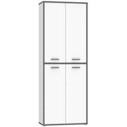 Mehrzweckschrank in Grau/Weiß - Drohnenzubehör: Schaffen Sie mehr Platz und Ordnung in Ihrem Büro mit diesem stilvollen Mehrzweckschrank, der 5 Einlegeböden für optimale Stauraumgestaltung bietet.