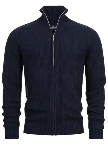KRONSTADT Herren KSDorsey Zip Cardigan - Klassische Strickjacke aus Wollmix mit Stehkragen, ideal für Übergangszeiten. Elastische Rippbündchen sorgen für einen perfekten Sitz und modernen Look. Hochwertige Verarbeitung und umweltfreundliche Verpackung.