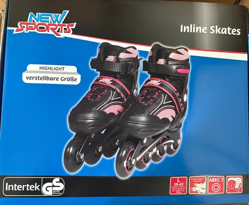 Inline Skates Kinder ABEC 7 - Verstellbar in Größe 39-42 - Inliner für Kinder mit ABEC 7 Kugellager, verstellbar und ideal für wachsende Füße. Perfekt für Spaß und Bewegung im Freien.
