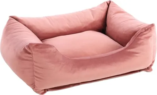 Flamingo Ergonomisches Hundebett Elena – Luxuriöses Design in Altrosa - Hundebetten – Rutschfeste Unterseite für sicheren Halt und waschbarer Bezug für einfache Pflege, ideal für stilbewusste Hundebesitzer.