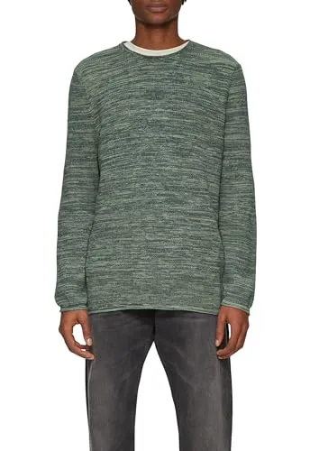 QS Pullover für Herren - Stylischer Rundhalspullover mit melierter Optik und Regular Fit, ideal für lässige Looks und jeden Anlass.