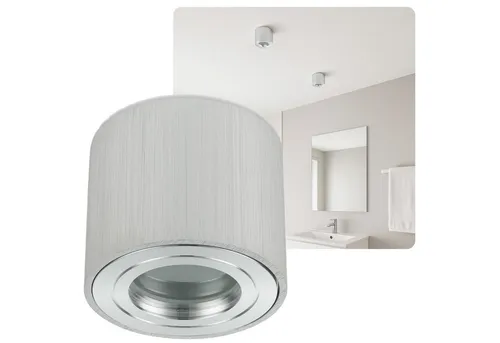 Sweet LED Aufbauleuchte Bad IP44 Aluminium Deckenspot für Feuchträume, ohne Leuchtmittel, Aufbaustrahler LED, Aufbauspot, Deckenstrahler