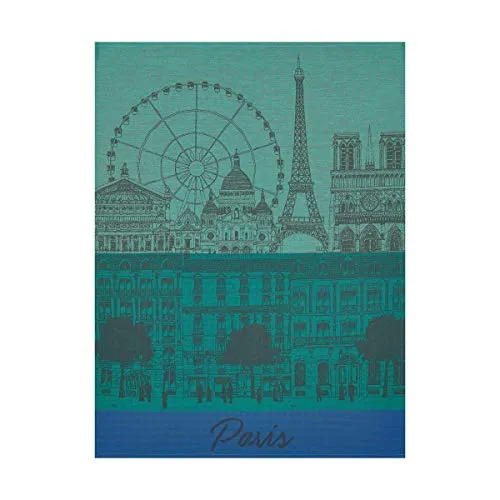Le Jacquard Francais 22745 Geschirrtuch Paris Panorama Jardin 60 x 80 cm Baumwolle