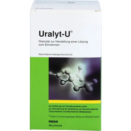 Uralyt U 280 G - Arzneimittel zur Auflösung von Harnsäuresteinen und zur Verhinderung ihrer Neubildung, unterstützt eine gesunde Harnwege-Funktion und ist ideal für Patienten mit Steinleiden.