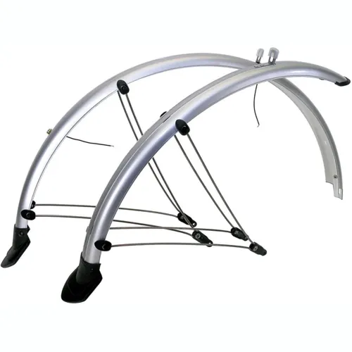M-WAVE Schutzblech-Set MUD MAX FLEX 28 Zoll - Sonstige Fahrradteile – flexibles Kunststoffschutzblech mit integrierten elektrischen Kontaktstreifen und längenverstellbaren Sicherheitsstreben für optimalen Schutz bei jedem Wetter.