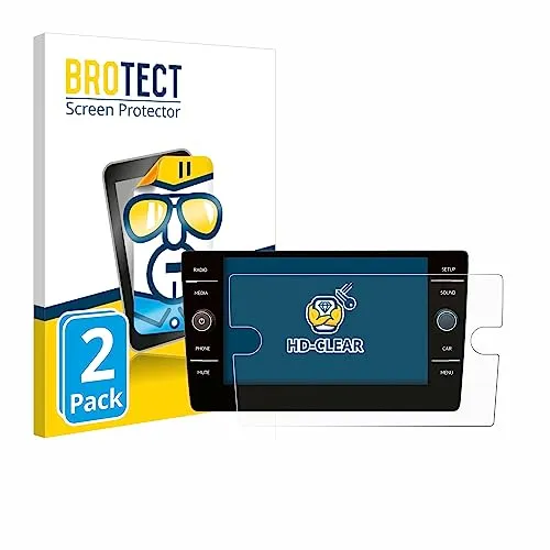 BROTECT 2 Stück Schutzfolie für Volkswagen Golf 7 2019 Discover Media 8