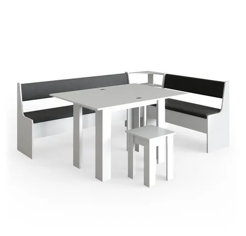 Vicco Eckbankgruppe Roman Weiß 210x150cm