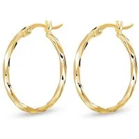 CHRIST Paar Creolen Damen-Creolen aus 375er Gelbgold - Elegante Creolen aus 375er Gelbgold mit modernem Design, perfekt für jeden Anlass und in schöner Geschenkverpackung.