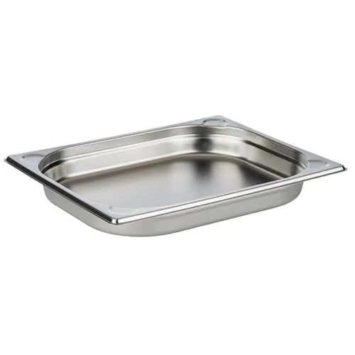 APS GN-Gastronomiebehälter 1/2, Edelstahl, 32,5 x 26,5 cm, Tiefe: 40 mm, Inhalt: 2,00 Liter