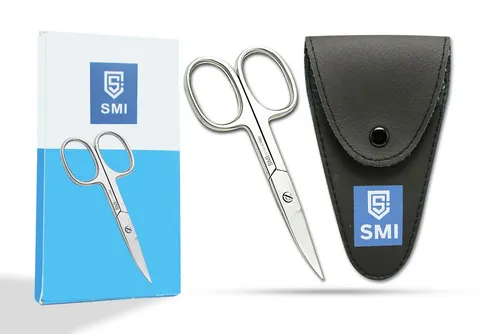 SMI Nagelschere Linkshänder Nagelschere Fingernagel Maniküre Pediküre Schere mit Etui