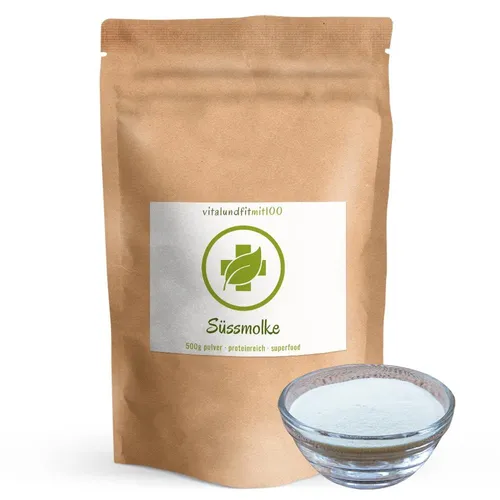 Süssmolke Pulver 500 g | Proteinreiches Molkeprodukt - Vitamine & Mineralien, 100% aus frischer Molke hergestellt und frei von künstlichen Zusatzstoffen, ideal für eine proteinreiche Ernährung.