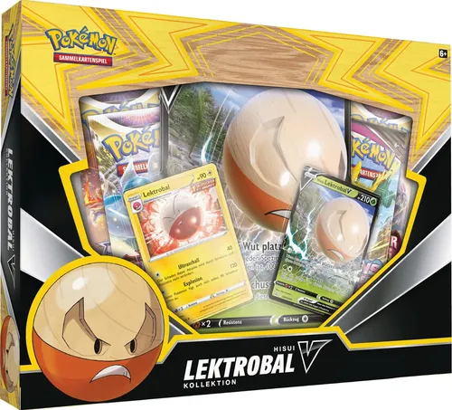 PKM Pokemon Hisui Lektrobal-V Kollektion - Sammelkarten-Kollektion mit holografischen Promokarten und 4 Boosterpacks, perfekt für Pokémon-Fans, die explosive Strategien lieben!