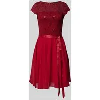 Swing Cocktailkleid mit Taillengürtel in Rot, Größe 42 von Swing