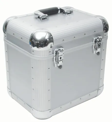 ROADINGER Platten-Case ALU Maxi-Booking, abgerundet - Case für Platten, robustes Aluminium-Design und ideal für DJs und Musiker auf Tour