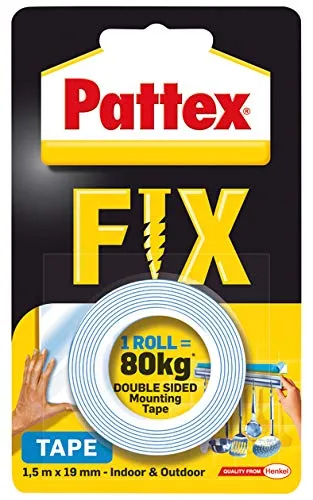 Pattex FIX Doppelseitiges Klebeband, 1,5 m x 19 mm, Henkel Gruppe/Bilaterales Band