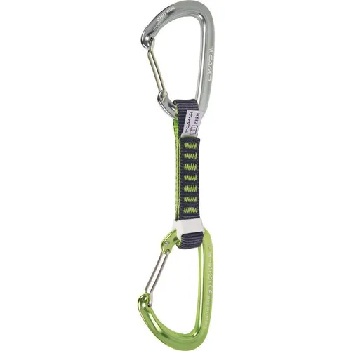 Camp Orbit Wire Express Set 12 cm (grau/grün) - 3 Stück - Kletterausrüstung mit überarbeiteter Expressschlinge und Orbit Wire Karabinern. Die 12 cm lange Polyamid-Bandschlinge bietet hervorragendes Handling und die innovative Verrutsch Sicherung sorgt für zusätzliche Sicherheit.