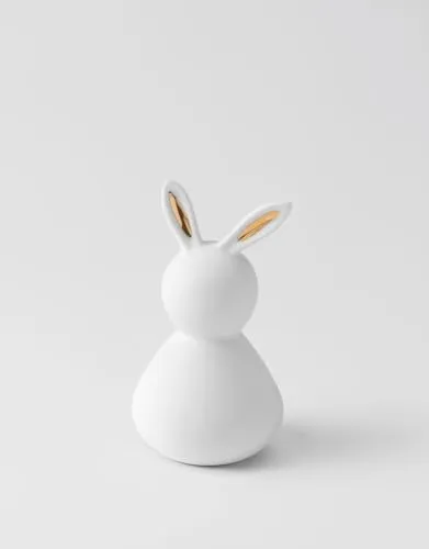 Räder Porzellanhase klein Dame goldene Ohren