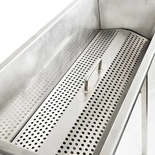 SCHMIDT security tools Mangal Grill - Edelstahl Holzkohlegrill 80x34cm, höhenverstellbar für bequemes Grillen ohne Bücken