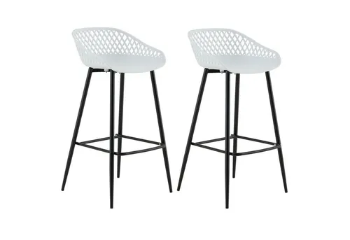 Barhocker IREK im Retro-Design, 2er Pack in schwarz von IDIMEX