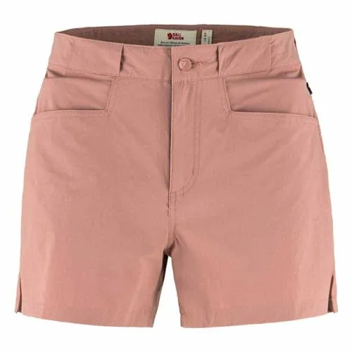 Fjällräven Damen High Coast Lite Shorts, Dusty Rose, 44 - Leichte Stretch-Shorts aus 100% recyceltem Polyamid, ideal für warme Tage. Feuchtigkeitsableitend, schnell trocknend und mit perfekter Passform dank Tunnelzug. Perfekt für Alltag und Reisen.