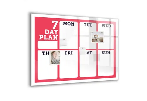 Tulup Magnettafel Wochenplaner 100x70 cm mit 5 Magnete, Marker und Schwamm - Praktischer Wochenplaner aus hochwertigem Magnetmaterial, ideal zur Organisation von Notizen und Erinnerungen. Inklusive 5 starken Magneten, Marker und Schwamm für eine effiziente Planung und kreative Gestaltung.