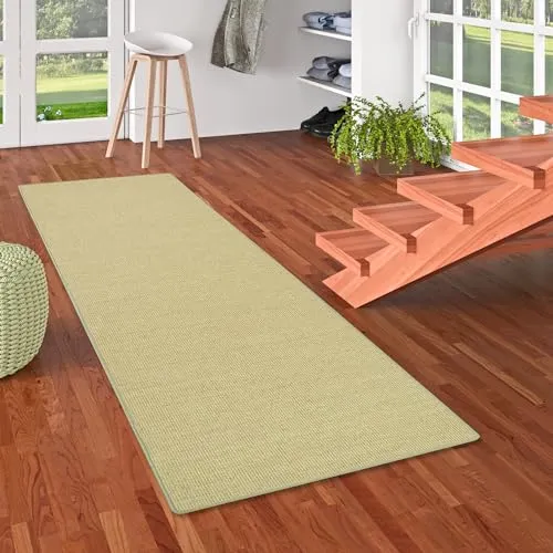 Snapstyle Sisal Natur Läufer Teppich Astra Grün in 9 Größen