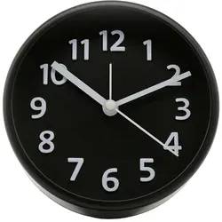 Wall-Art Wecker mit 3D Ziffern Ø 11 cm Schwarz von Wall Art