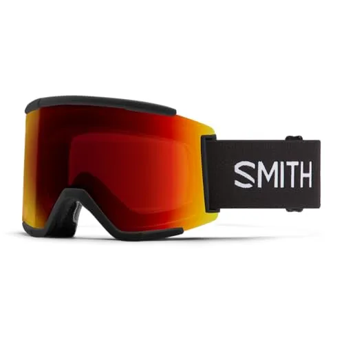 Smith Squad XL Schneebrille - black 2021 chromapop sun red mirror (2QJ-6K) - Herren & Unisex Skibrillen mit ChromaPop-Scheiben für verbesserte Farben und Kontraste sowie einer zylindrischen Carbon-X-Scheibe für klare Sicht und Aufprallfestigkeit.