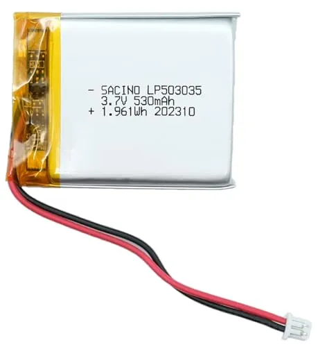 EFASO 3,7 V 530mAh 503035 wiederaufladbarer LI-Po-Akku, JST PH1.25-2P Stecker Überspamnnungsschutz kompatibel zu DIY-Elektronikprodukten mit 3,7 5 V, LED-Leuchten GPS Dash Cam