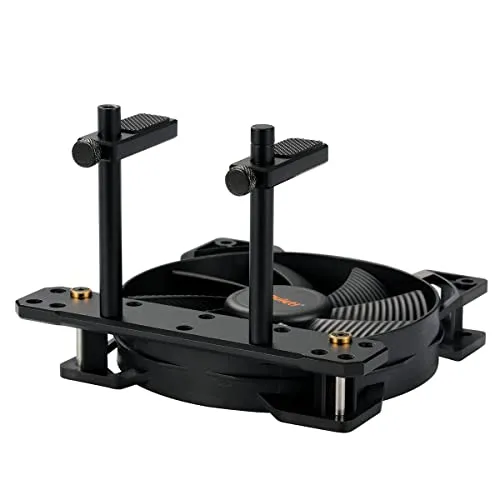 DolDer Aluminium Grafikkarten Halterung, GPU Halterung, GPU Stand höhenverstellbar, am Lüfter installisert (schwarz)