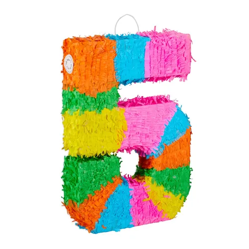 Pinata set bunt 0,2 kg Zahlen Pinata Geburtstags Pinata Kinder Piñata 50 cm