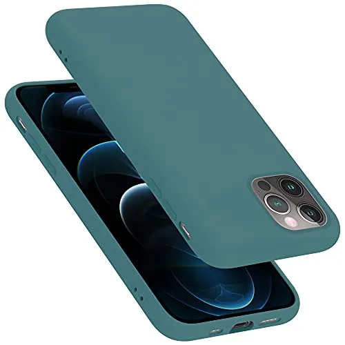 Cadorabo Hülle kompatibel mit Apple iPhone 12 PRO MAX Hülle Silikon Handyhülle für iPhone 12 PRO MAX Case aus flüssigem Silikon- Kratzfeste und stoßfeste dünne TPU Schutzhülle - Liquid GRÜN