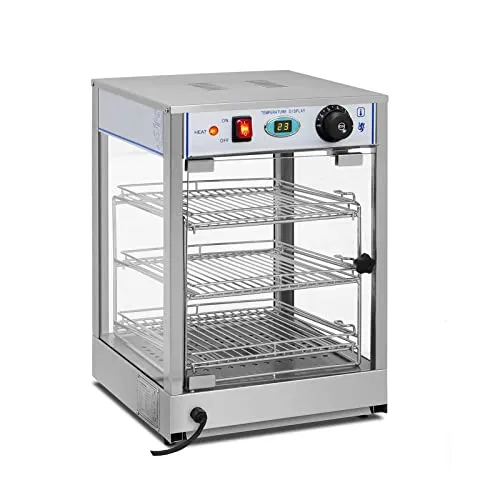 Royal Catering Speisenwärmer RCHT-850 - Heiße Theke mit 3 Etagen - Stövchen - Ideal zum Warmhalten und Präsentieren von Speisen, mit präzisem Thermostat und milder Befeuchtung für frische Gerichte.