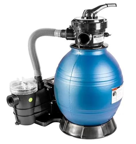 HST Poolfilter Sandfilter 30.000 Liter mit Leis Profi Poolpumpe 8000 L/Stunde - Poolpumpen: Effiziente Sandfilteranlage mit 250 W und 8000 L/Stunde für sauberes Wasser, inklusive umfangreichem Zubehör und einfachem 5-Wegeventil für optimale Handhabung.