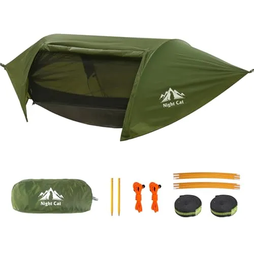 Night Cat Hängematte Zelt mit Moskitonetz – Ideal für Camping und Wandern