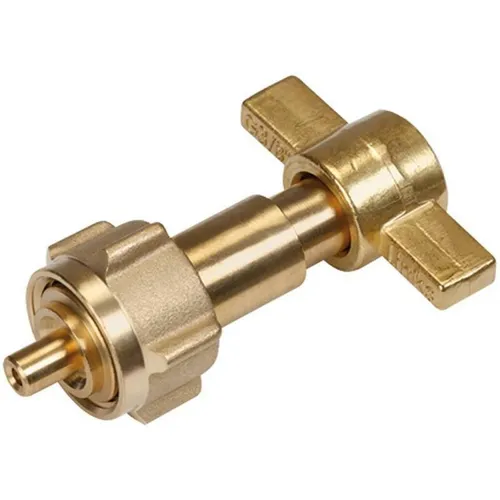 Rothenberger Propanumfüllstutzen W 21,8 L / G 3 / 8 L - Handwerkzeug-Zubehör, hochwertiger Umfüllstutzen aus Messing, ideal für sichere Gasumfüllungen und einfach in der Handhabung.