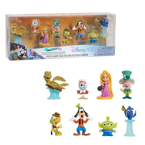 Just Play Disney100 Years of Laughter Celebration Collection Limited Edition 8-teiliges Figuren-Set, Kinderspielzeug ab 3 Jahren