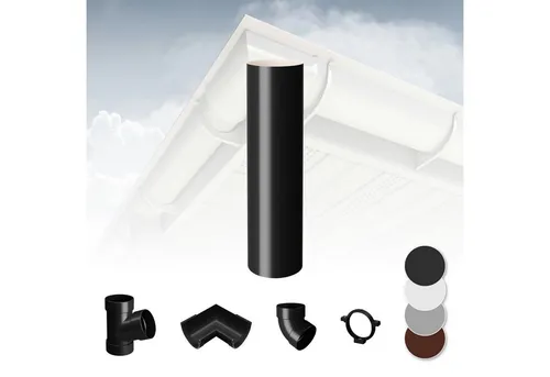 RainWay Dachrinne - PVC-U Regenrinnensystem für Dächer über 100m² - Dachrinnen-System aus hochwertigem PVC-U, druck- und schlagfest, UV-beständig und ideal für eine zuverlässige Regenwasserabführung – perfekt für Gartenhäuser und große Gebäude.