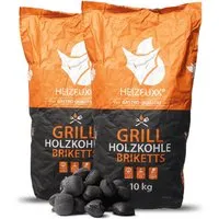 Heizfuxx Grillholzkohlebriketts 20kg (2x10kg)