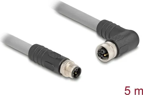 Delock Sensorkabel M12 5-polig 5m - Sonstige Kabel & Adapter, silikonfreies Sensorkabel mit L-Codierung für zuverlässige Verbindungen und optimale Leistung.